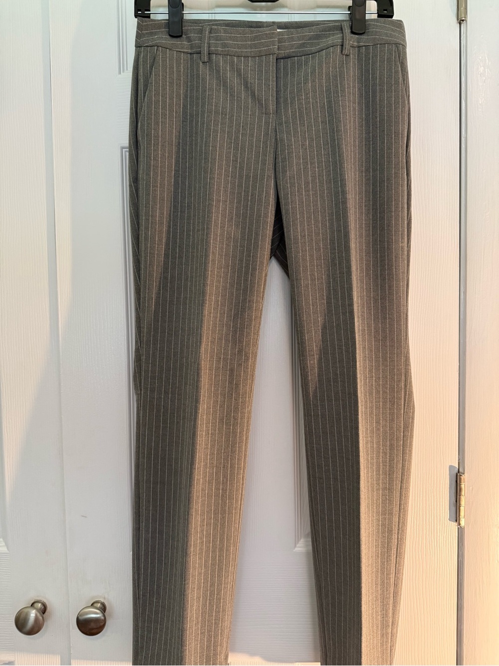 Adrienne Vittadini Gray Pinstripe Dress Pants
